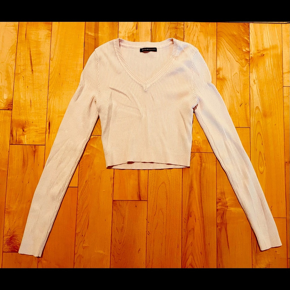 Brandy Melville Pink Milena Cotton Sweater S